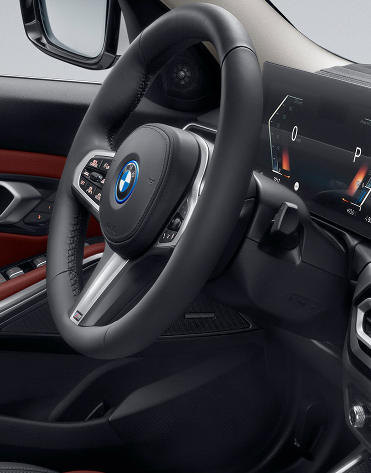 Руль BMW i3 eDrive 35L, обеспечивающий удобное и безопасное управление