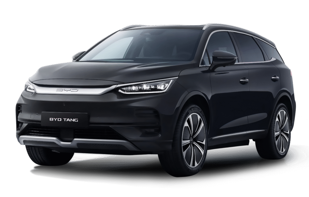 BYD TANG EV 4WD - общий вид спереди черного электромобиля в Молдове.